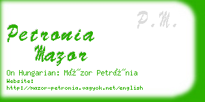 petronia mazor business card